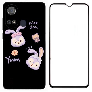 Itel A49 Play A58 Lite เคสกันกระแทก TPU การ์ตูน ซิลิโคน ป้องกันโทรศัพท์ ฝาหลัง พร้อมฟิล์มกระจกนิรภัย