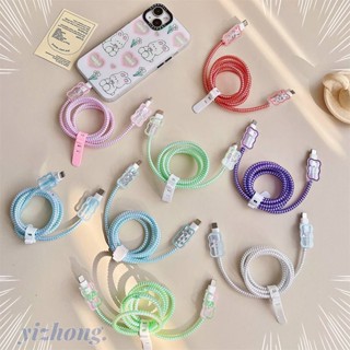 เคส TPU นิ่ม พิมพ์ลายดอกทิวลิป สีชมพู 4 ชิ้น สําหรับ iPhone Android Type-C