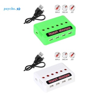 Psy 6 in 1 ที่ชาร์จ Li-po 3.7V 3.7V 6 พอร์ต XH2.54 XH4.0 JST ปลั๊ก สําหรับโดรน เครื่องบินบังคับ