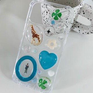 lucky clover ☘️ resin phone/ airpod case (แถมพวงกุญแจ)