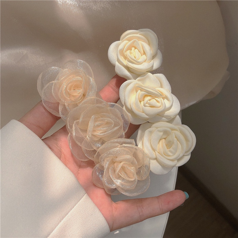 กิ๊บติดผม Camellia ดอกไม้กลับหัวคลิปด้านบน High-End Niche เครื่องประดับผมผู้หญิง