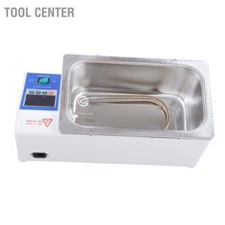 Tool Center อ่างน้ำอุณหภูมิดิจิตอล 600W 2 หลุมห้องปฏิบัติการถังเก็บน้ำอุณหภูมิคงที่พร้อมเวลา EU Plug 220V