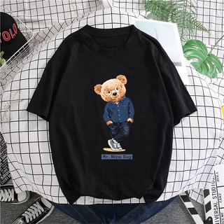 T-SHIRT PEREMPUAN LELAKI BAJU MR NICE GUY TEDDY BEAR WOMEN MEN KAIN COTTON/Baju Wanita/Oversize/Plus Size Tee_02