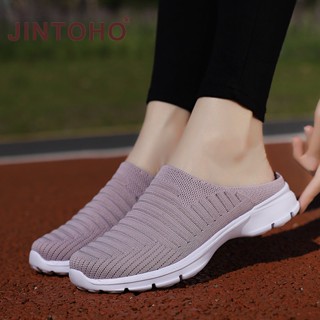 【JINTOHO】รองเท้าแตะ ส้นแบน ระบายอากาศ น้ําหนักเบา ใส่สบาย เหมาะกับเดินกลางแจ้ง แฟชั่นสําหรับผู้หญิง