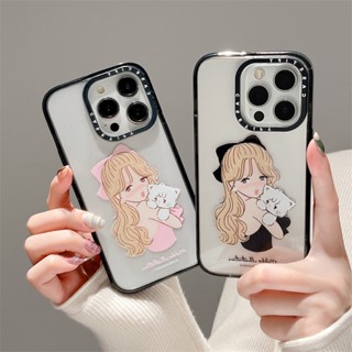 Casetify เคสโทรศัพท์มือถือ พลาสติก TPU อะคริลิค กันกระแทก ลายตัวอักษร mikko girl &amp; mousse มีลายด้านข้าง สําหรับ iPhone 14 Pro MAX 14 Plus 13 Pro MAX 12 Pro MAX 11