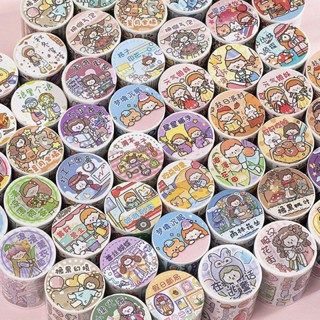 Mohamm 1 ม้วน การ์ตูน เด็กผู้หญิง เทปน้ํามัน การจัดระเบียบ DIY ตกแต่ง สําหรับ