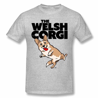 Welsh Corgi Dog T Shirt Cotton Round Neck Short-sleeved T-Shirt Loose Tshirt Fashion Boyfriend Clothes Sweatshirt C_04