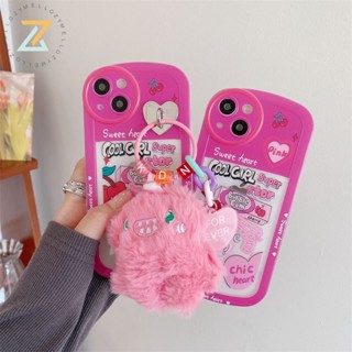 Zymello เคส OPPO A78 5G A57 2022 A77 A77S A5S A7 A3S A5 A15 A15S A16 A52 A53 A54 A76 A74 A96 A9 2020 A5 2020 A16K เคสซิลิโคนตุ๊กตาตาโตสีชมพู