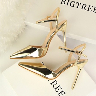 (M118)Bigtree ส้นเข็ม สูง10cm/4นิ้ว Sz.34-40 (เงิน,ทอง,บรอนซ์,โรสโกลด์,ดำ)**❥𝓟𝓻𝓮-𝓞𝓻𝓭𝓮𝓻