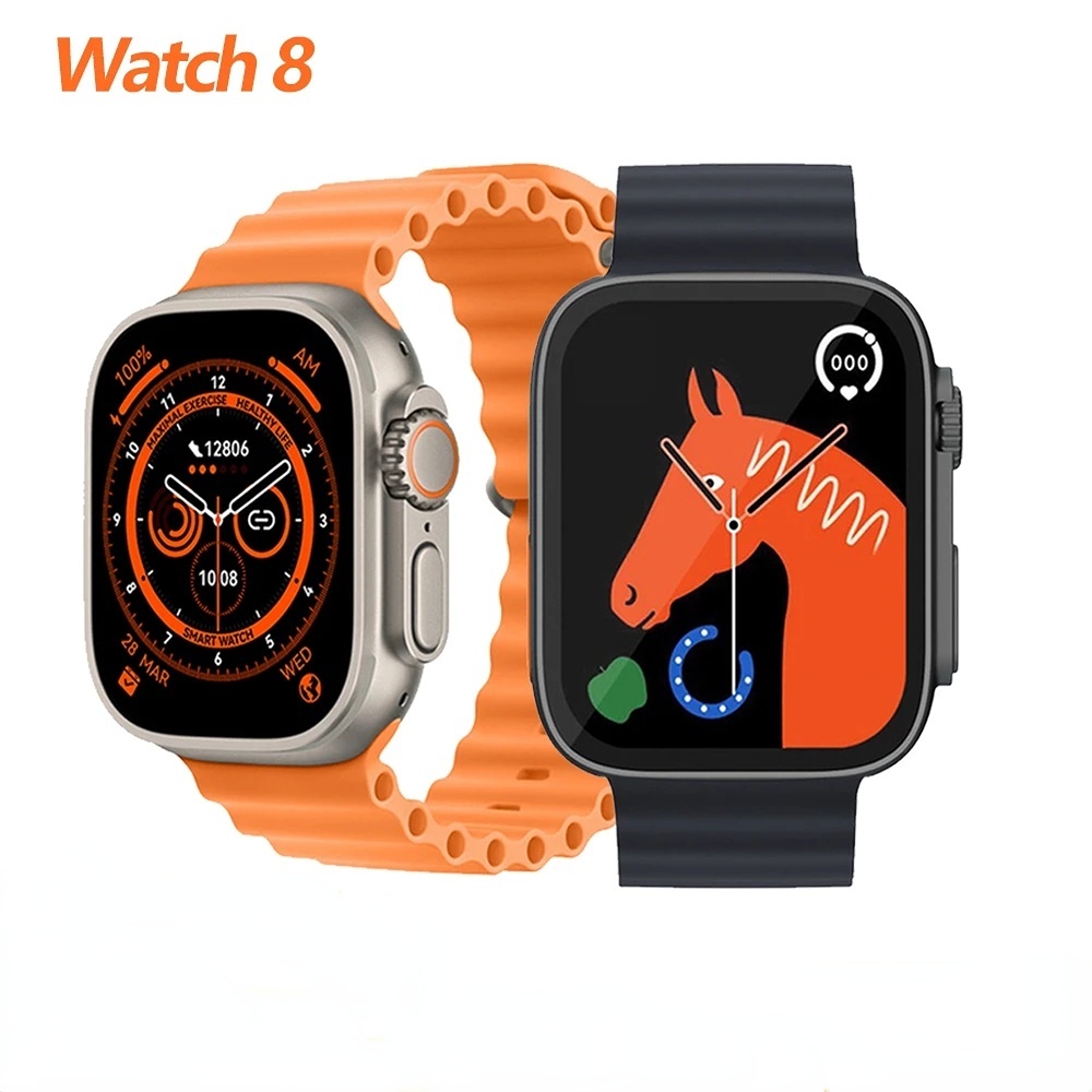 WS68 Ultra 8 สมาร์ทวอท์ชผู้ชาย NFC Bluetooth Call Smartwatch Series 8 สําหรับผู้หญิงไร้สายชาร์จสร้อย