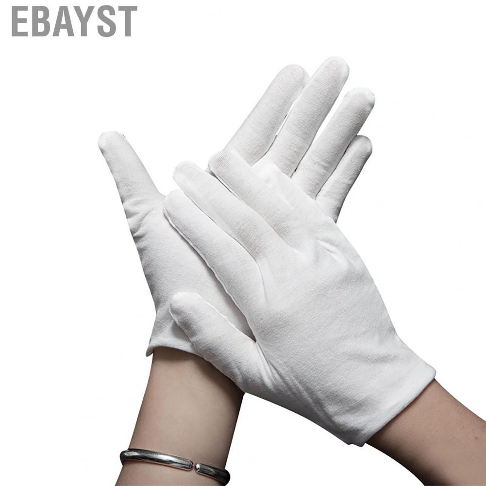Ebayst White Cotton Gloves Etiquette Working Glove Archival Cleaning