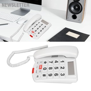 โทรศัพท์แบบมีสายขนาดใหญ่แบบมีสาย One Touch Dial Hands Free Caller ID โทรศัพท์สำหรับผู้สูงอายุที่มีความบกพร่องทางการได้ยิน