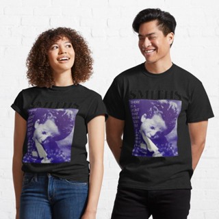 เสื้อยืดคอกลม เสื้อยืดผ้าฝ้าย เสื้อยืดแขนสั้น ผ้านุ่ม ไม่ต้องรีด The Smiths T-shirt,There is a light 821604286434205696