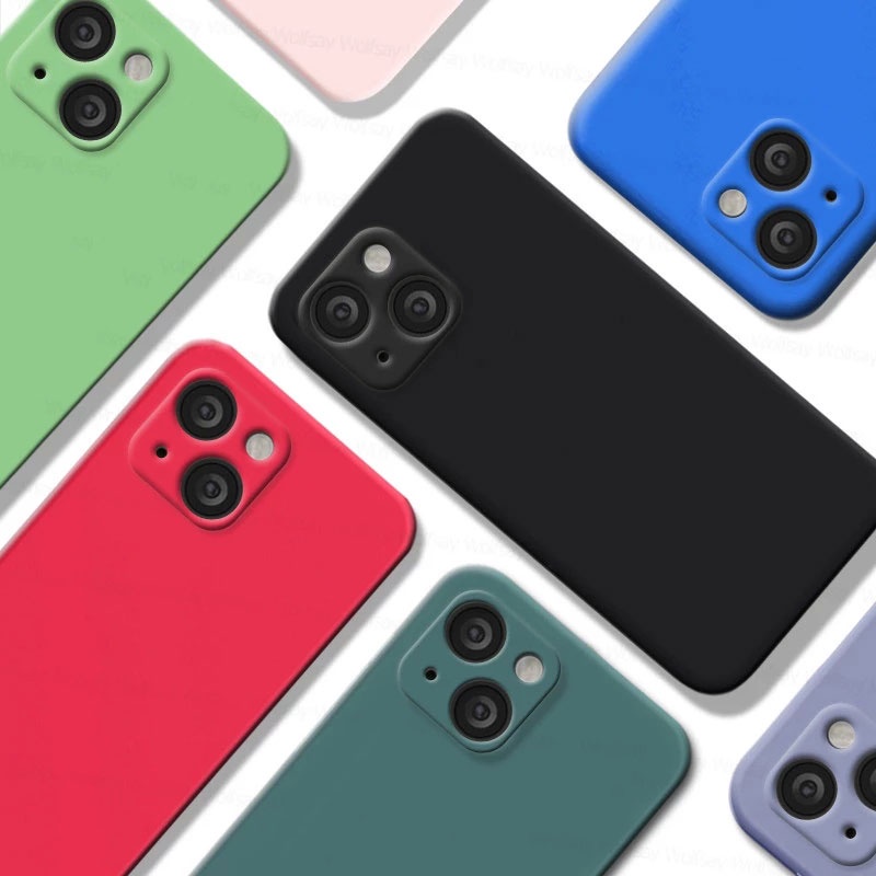 กันกระแทกสแควร์ซิลิโคนเหลวสําหรับiPhone 13 12 Pro Max Mini SE 2022 SE3 4G 5G ip13 ip12