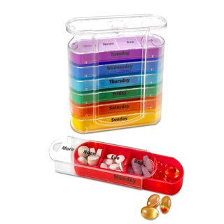BBB Anti Moisture Portable Medicine Box 28 Compartments Weekly Medicine Storage