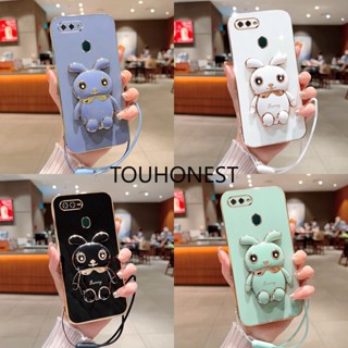 เคส Oppo A3S เคส Oppo A5 2020 เคส Oppo A12E เคส Oppo A7 Case Oppo A5S Case Oppo A12 Case Oppo A11K Case Oppo A9 2020 Case Oppo A1K Case Oppo A7X Case Oppo F9 Pro Case New Cute Rabbit Bracket Mobile Softcase Phone Cases With Rope โทรศัพท์มือถือ แบบนิ่ม