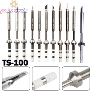 【COLORFUL】Soldering Iron Tips PCB TS-I K Replacement Silver TS100 10 Sizes 1Pc 94mm