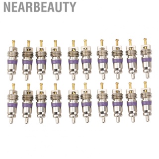 Nearbeauty1 Valve Stem Core  Aluminum Alloy Copper Car Air Conditioning Easy To Use Robust 20Pc for Replacement