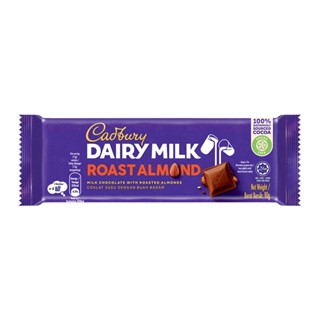 แคดเบอรีแดรีมิลค์โรสต์แอลมอนด์ DAIRY 90 กรัมCADBURYMILK ROAST ALMOND90G.