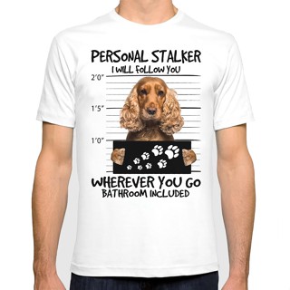 2023เสื้อยืด พิมพ์ลายสุนัข Bad Dog Spaniel/Border เข้ากับทุกการแต่งกาย สําหรับผู้ชาย