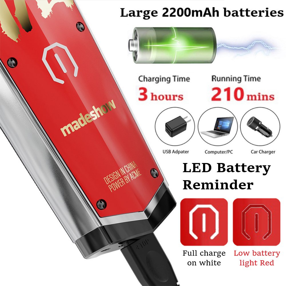 Madeshow M10+ ปัตตาเลี่ยนไฟฟ้า หัวน้ํามัน สําหรับร้านทําผม ราคา ถูกที่สุด ดีลบีเคเค แกลเลอรีภาพที่ 4