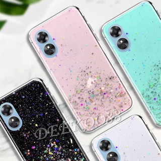 เคสโทรศัพท์มือถือซิลิโคน TPU นิ่ม แบบใส บาง ลายกลิตเตอร์ สําหรับ OPPO Reno 8 8T Reno8 T A78 A17K A17 A77S A77 4G 5G 2023 Reno8T