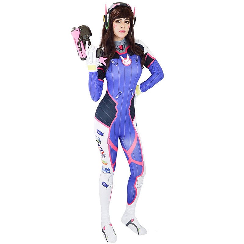 D.va ชุดบอดี้สูทคอสเพลย์ Superhero Zentai Dva สําหรับผู้ใหญ่ และเด็ก