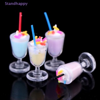 Standhappy โมเดลแก้วไอศกรีมจิ๋ว สําหรับตกแต่งบ้านตุ๊กตา 4 ชิ้น ต่อล็อต