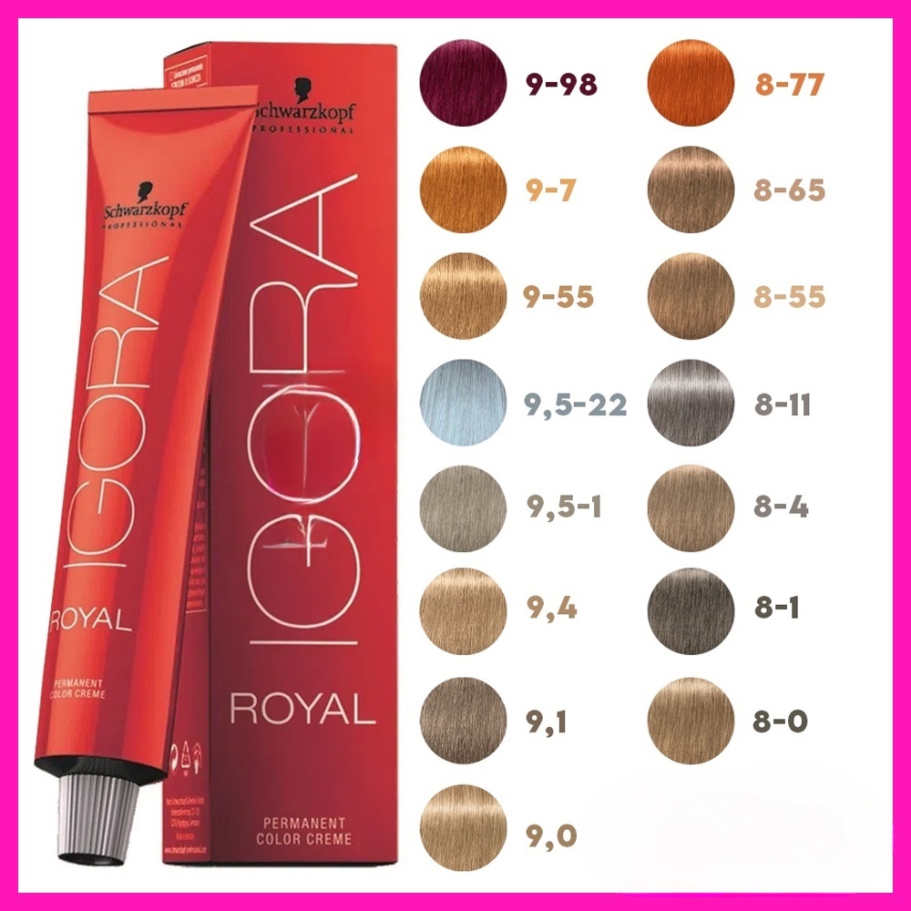 Igora Royal Schwarzkopf ระบายสี สีแดง แบบมืออาชีพ (ทุกตัน)
