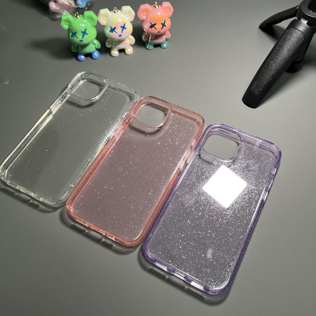 เคสโทรศัพท์มือถือแบบใส หนา กันกระแทก แต่งกลิตเตอร์ สําหรับ Samsung Galaxy A14 A54 A34 A55 A33 A53 S23 S22 S21 FE S20 Plus Ultra
