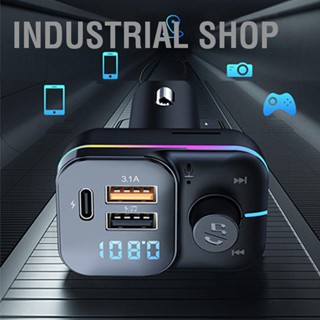 Industrial Shop Bluetooth FM Transmitter เครื่องเล่นเพลง MP3 วิทยุ Adapter USB Type C Car Charger สำหรับเครื่องเล่นเสียงสมาร์ทโฟน