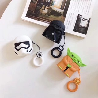 เคสหูฟัง ลายทหารอัศวิน Yoda Star Wars สีขาว สีดํา สําหรับ Airpods 3 pro 1 2