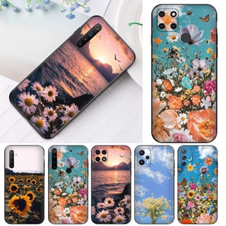 เคสโทรศัพท์ซิลิโคน TPU แบบนิ่ม ลายดอกไม้ สําหรับ Realme 2 3 Pro Realme 5i 5S 5 Pro Realme 6i 6 Pro 7i 7 Pro