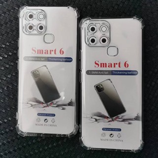 เคสโทรศัพท์มือถือแบบใส กันกระแทกสี่มุม สําหรับ Infinix Smart 6 X6511B Smart 6 HD Smart 6 Plus 6.6 นิ้ว