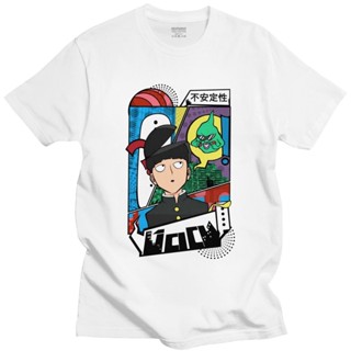 Fashion Mens Manga Mob Psycho 100 T-Shirt Short Sleeve Cotton Graphic Tshirt Shigeo Kageyama Shirt Ekubo Pop Tee C_08