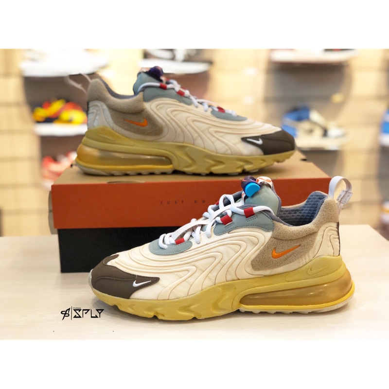 Nike AIR MAX 270 X TRAVIS SCOTT รองเท้าวิ่งออกกําลังกายกีฬา Max270 ด้านล่างหนา