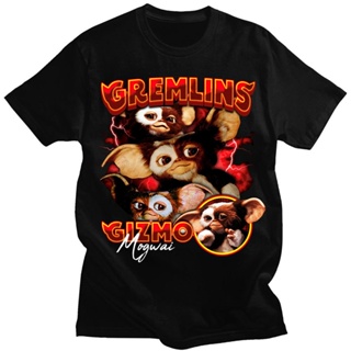 เสื้อยืดแขนสั้น พิมพ์ลาย Greta Gremlins Gizmo Monster 80s ของขวัญคริสต์มาส สําหรับผู้ชาย