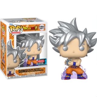 โมเดลดราก้อนบอล Funko Pop Super Goku Ultra Instinct Kamehameha #1211 ป้าย Goku Ultra Instinct #1232 ใหม่ พร้อมตัวป้องกัน