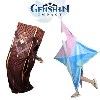 Anime Genshin Impact Zhongli Cosplay Funny Costume Uniform One-piece Set Halloween Party Stage Performance Costume