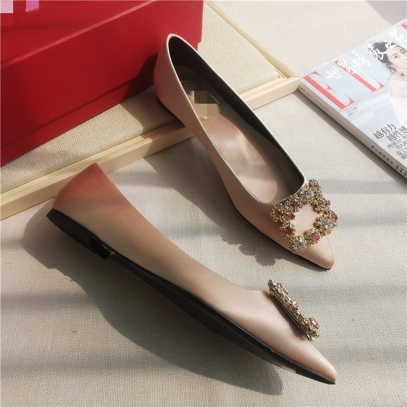 รองเท ้ าขนาดใหญ ่ ขนาด 45.46 รองเท ้ าแบนรองเท ้ าแต ่ งงาน 2024 ฤดูร ้ อนปากตื ้ นส ้ นแบนรองเท ้ าเดียวรองเท ้ าผู ้ หญิงผู ้ หญิงรองเท ้ านุ ่ ม