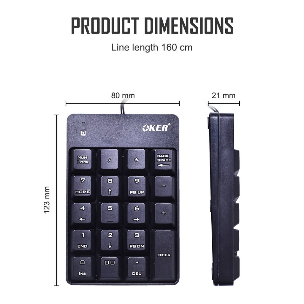 🛵มีส่งด่วน💨 OKER SK-975 NUMERIC KEYPAD คีย์บอร์ด แป้นตัวเลข รับประกันศูนย์ไทย 1ปี