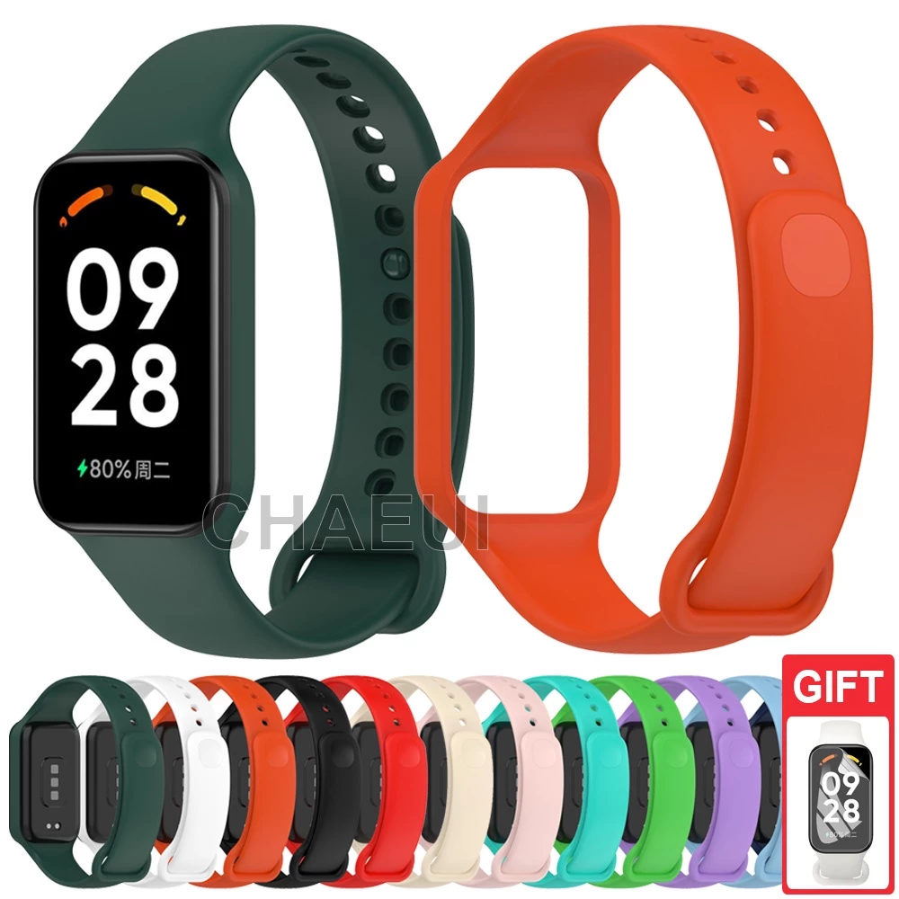 สายนาฬิกาข้อมือซิลิโคน ระบายอากาศ แบบเปลี่ยน สําหรับ Redmi Smart Band 2 / Xiaomi Smart Band 8 Active