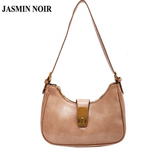 Jasmin NOIR กระเป๋าสะพายไหล่ สะพายข้าง หนัง PU ลายดวงจันทร์ สไตล์เรโทร สําหรับผู้หญิง