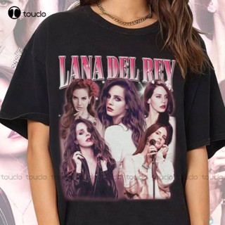 Lana Del Rey เสื้อยืดลําลอง แขนสั้น พิมพ์ลายดิจิทัล สไตล์วินเทจ 90S สําหรับผู้ชาย ผู้หญิง