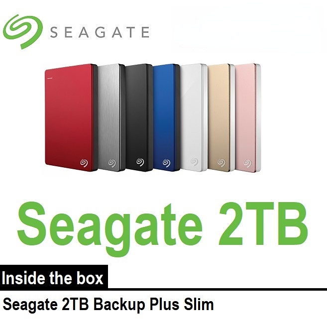 Seagate 2TB ไดรฟ์สํารองข้อมูล แบบพกพา บางเฉียบ