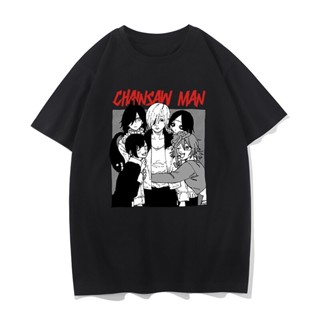 2023Ag1 เสื้อยืดแขนสั้น ลําลอง ทรงหลวม พิมพ์ลายอนิเมะ Chainsaw Man 3D แฟชั่น สําหรับผู้ชาย และผู้หญิง