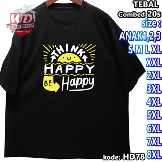 Kaos HAPPY S M L XL XXL 2XL 3XL 4XL 5XL 6XL 7XL 8XL ขนาดใหญ่ HD78