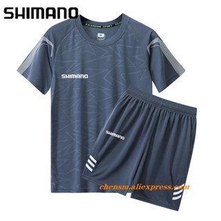 Shimano ใหม่ ชุดเสื้อยืดแขนสั้น กางเกงขาสั้น ระบายอากาศ เหมาะกับการวิ่งจ๊อกกิ้ง เล่นกีฬา ตกปลา เข้ายิม มาราธอน สําหรับผู้ชาย 2023