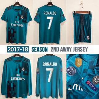 เสื้อเชิ้ต ลาย Real Madrid Second Away Champions League Final สไตล์เรโทร ไซซ์ 17-18