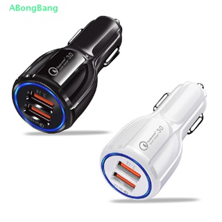 Abongbang อะแดปเตอร์ชาร์จโทรศัพท์มือถือ USB 3.1A QC 3.0 แบบคู่ ชาร์จเร็ว สําหรับแท็บเล็ต รถยนต์